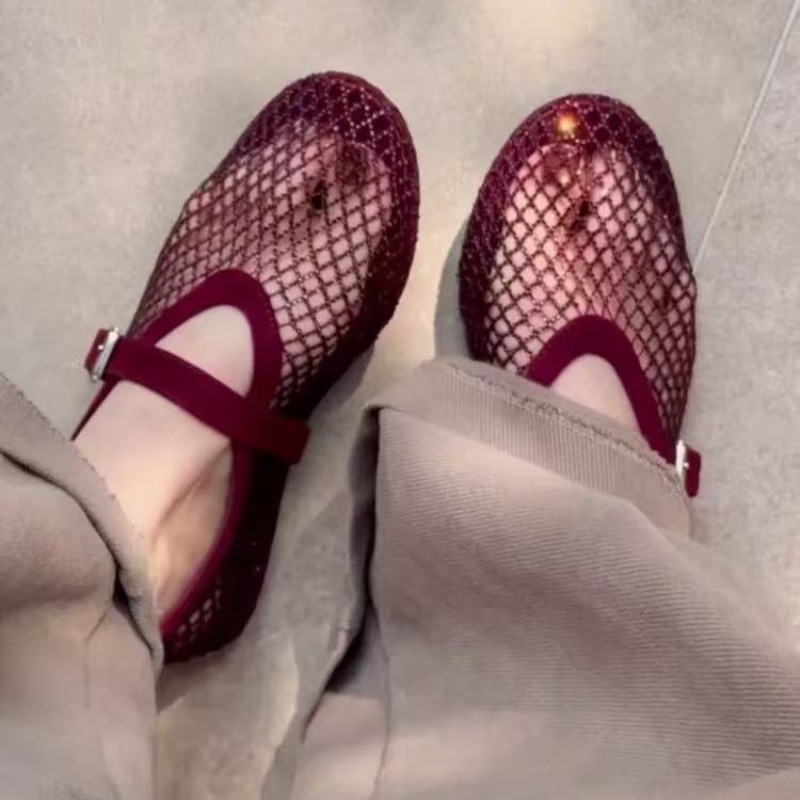 Boots - Sandálias Femininas Vazadas com Strass, Novidade