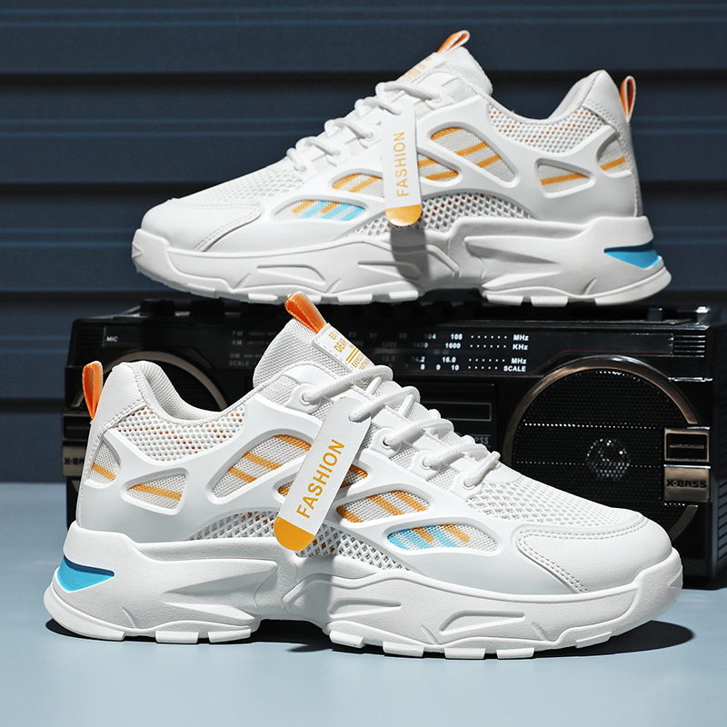 Shock Absorbing Gym Trainers - Tênis Plataforma com Cadarço para Lazer