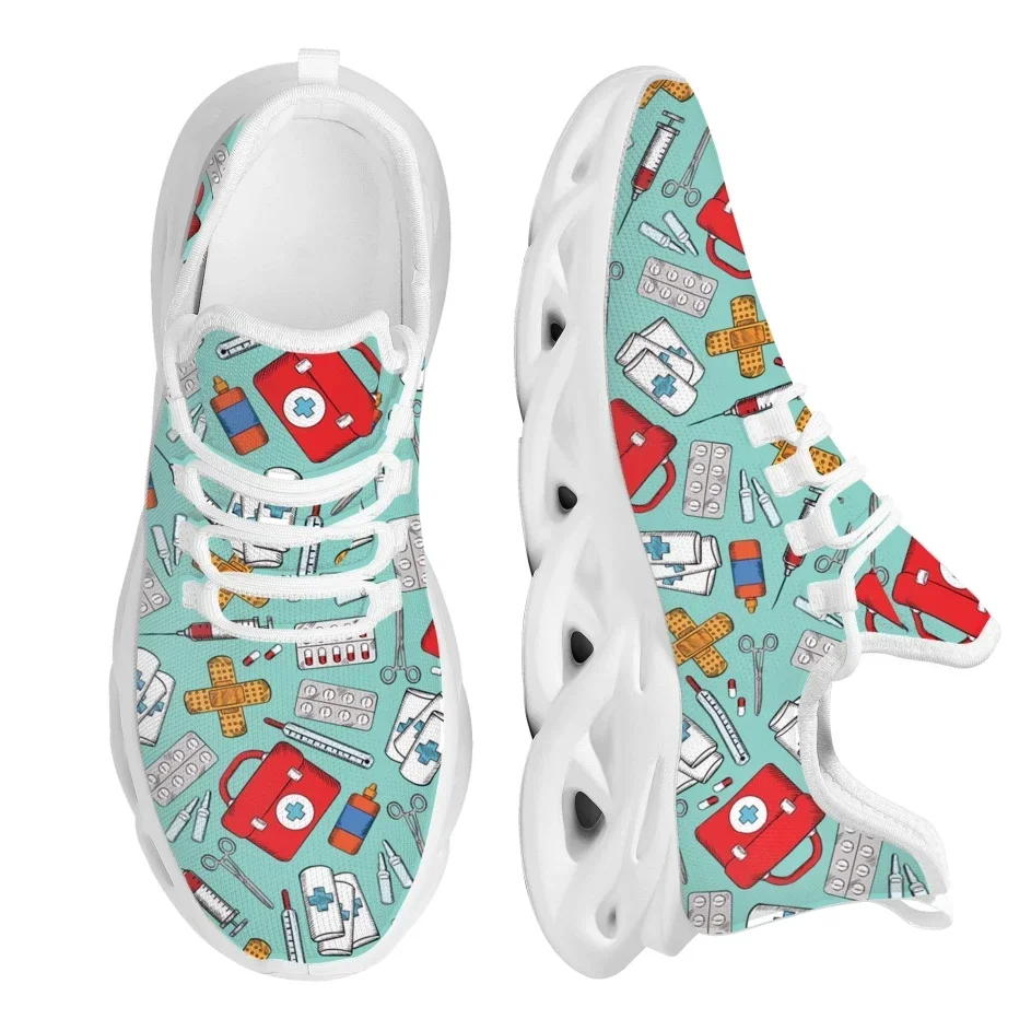 Tênis Femininos de Corrida Per - Knit Fabric Lace Up Sneakers avaliação e preço