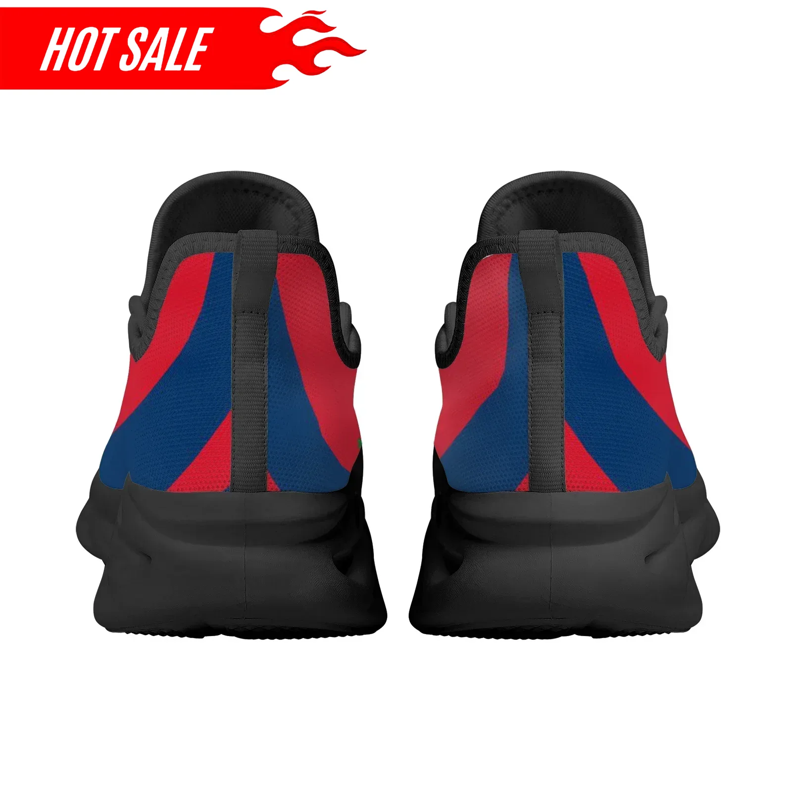 Quente bandeira dominicana emb - Knit Fabric Lace Up Sneakers avaliação e preço