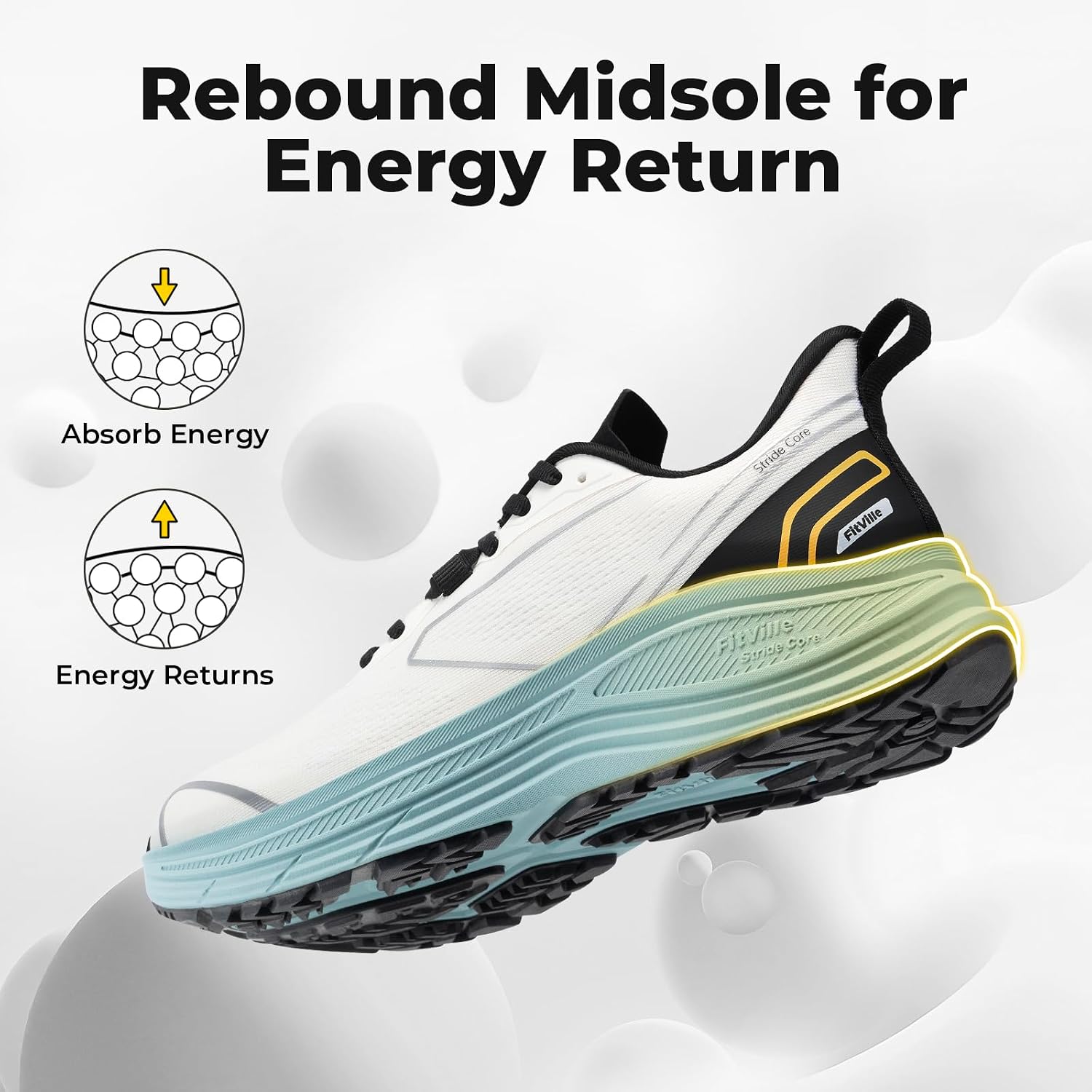 Tênis FitVille Masculino de Aj - Lightweight Road Running Shoes avaliação e preço