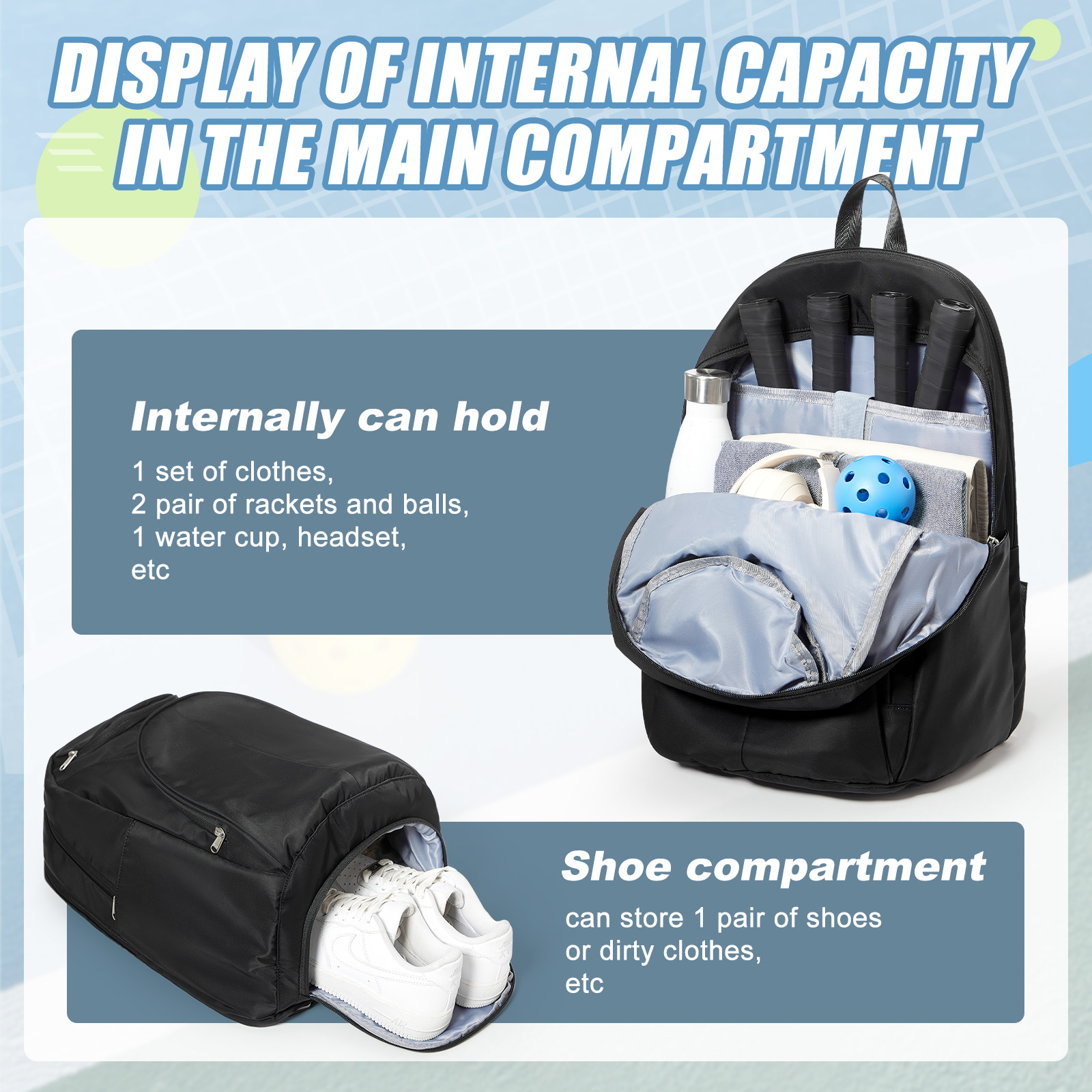 Mochila de Tênis para 2 Raquet - Men'S Shoes avaliação e preço