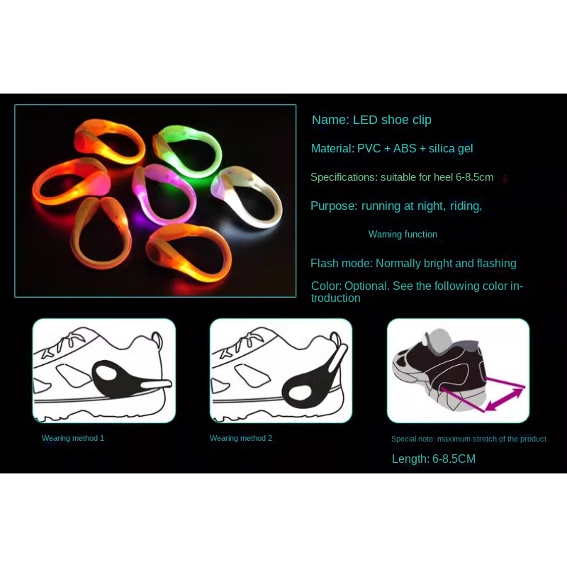 2024 clipe de sapato luminoso  - Reflective Night Running Shoes avaliação e preço