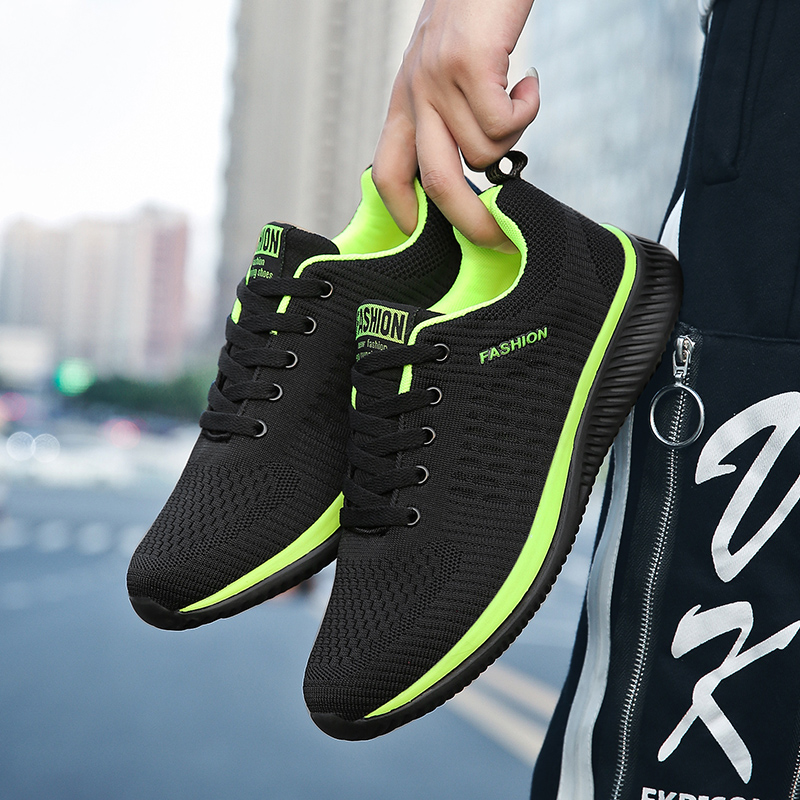 YRZL-Sapatos esportivos respir - Knit Fabric Lace Up Sneakers avaliação e preço