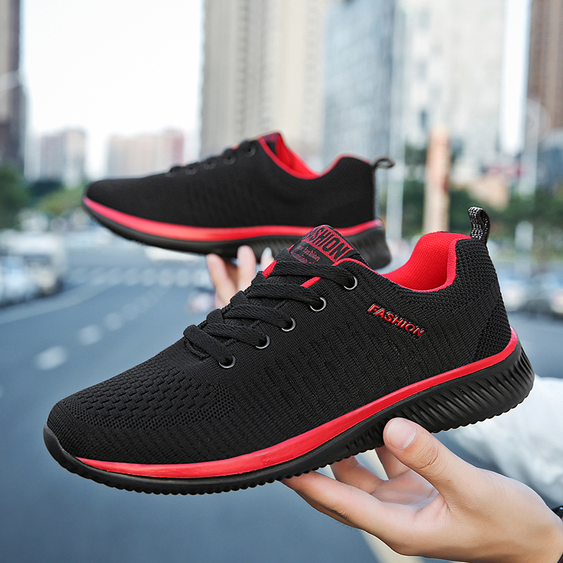 YRZL-Sapatos esportivos respir - Knit Fabric Lace Up Sneakers avaliação e preço