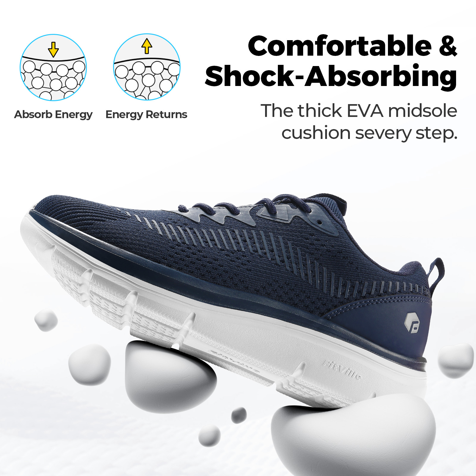 Tênis Masculino FitVille Leve  - Breathable Mesh Athletic Shoes avaliação e preço