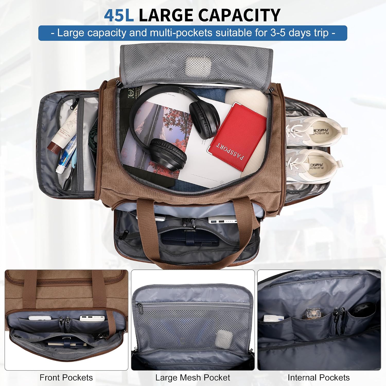 Bolsa de Lona para Homens 3 em - Men'S Shoes avaliação e preço
