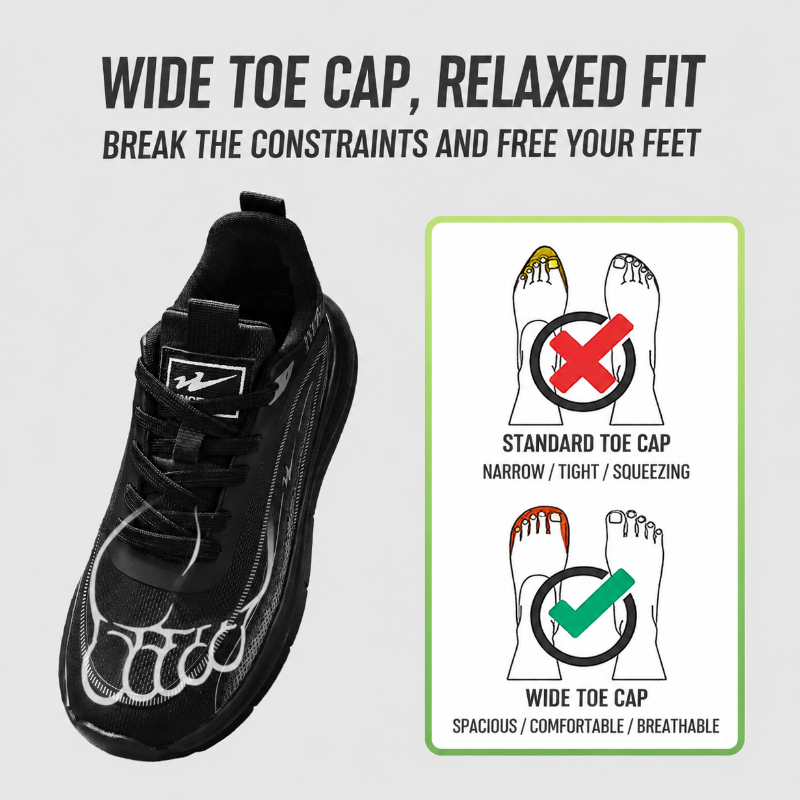 Tênis Masculino Double Star co - Wide Toe Box Running Sneakers avaliação e preço