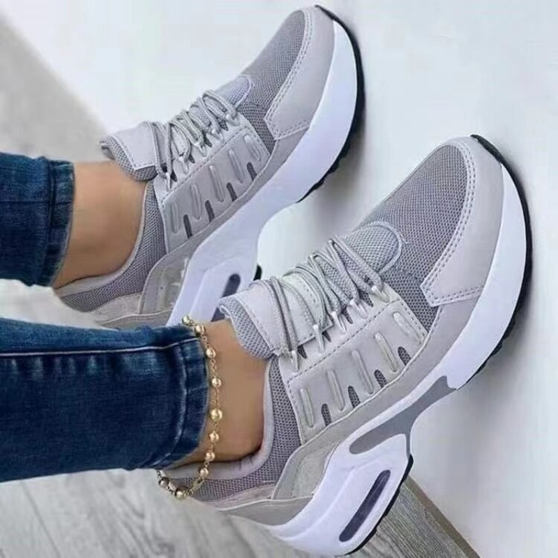 Tênis feminino de plataforma c - Breathable Mesh Athletic Shoes avaliação e preço