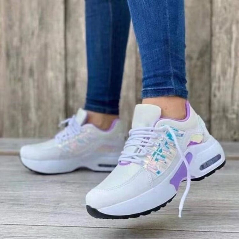 Tênis feminino de plataforma c - Breathable Mesh Athletic Shoes avaliação e preço