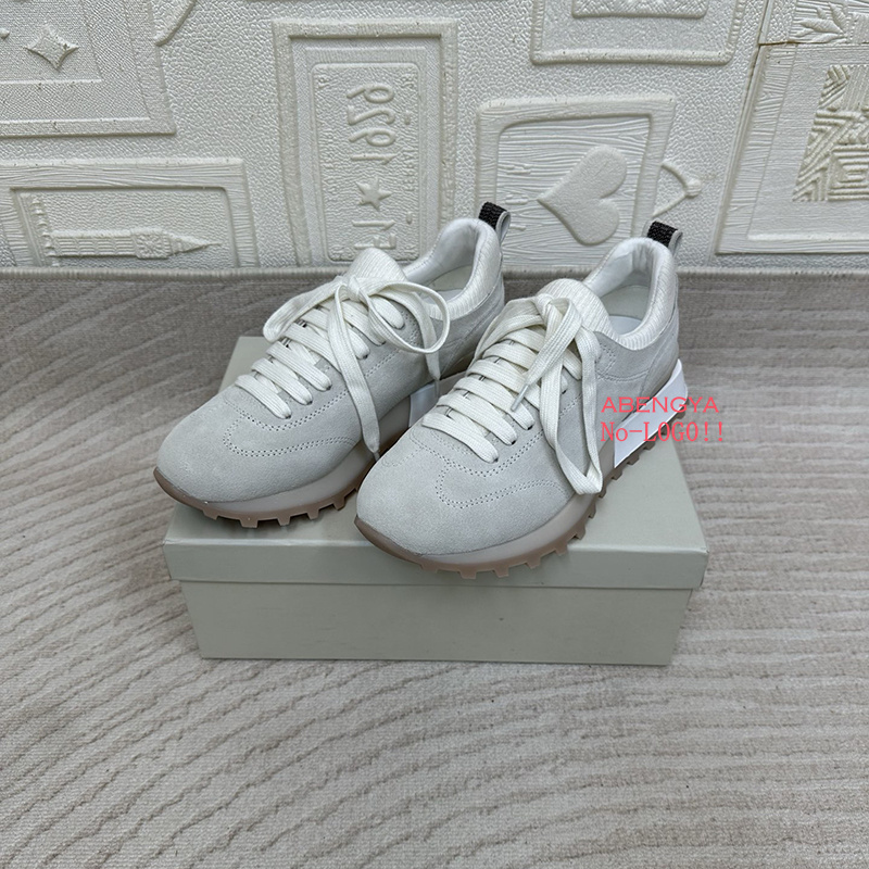2025 branco de malha camurça p - Knit Fabric Lace Up Sneakers avaliação e preço